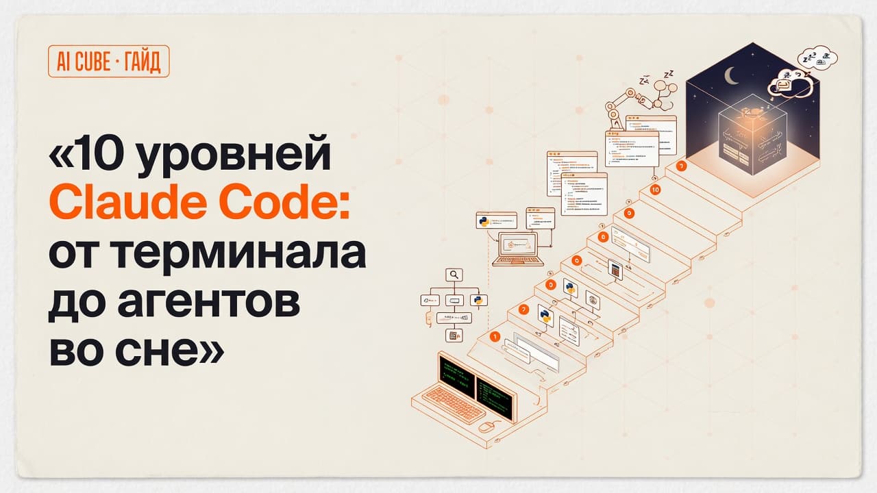 10 уровней Claude Code: от терминала до агентов во сне
