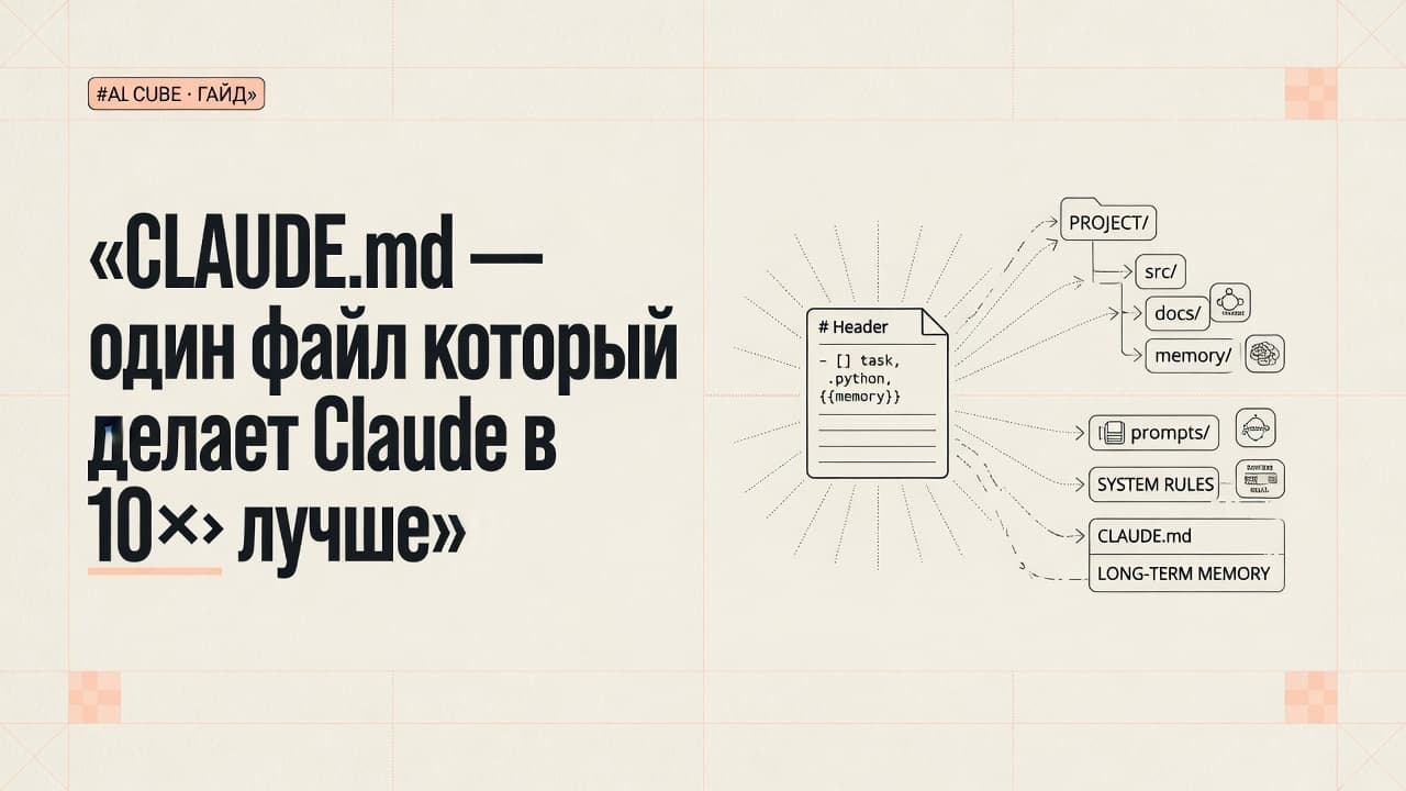 CLAUDE.md — один файл который делает Claude в 10× лучше