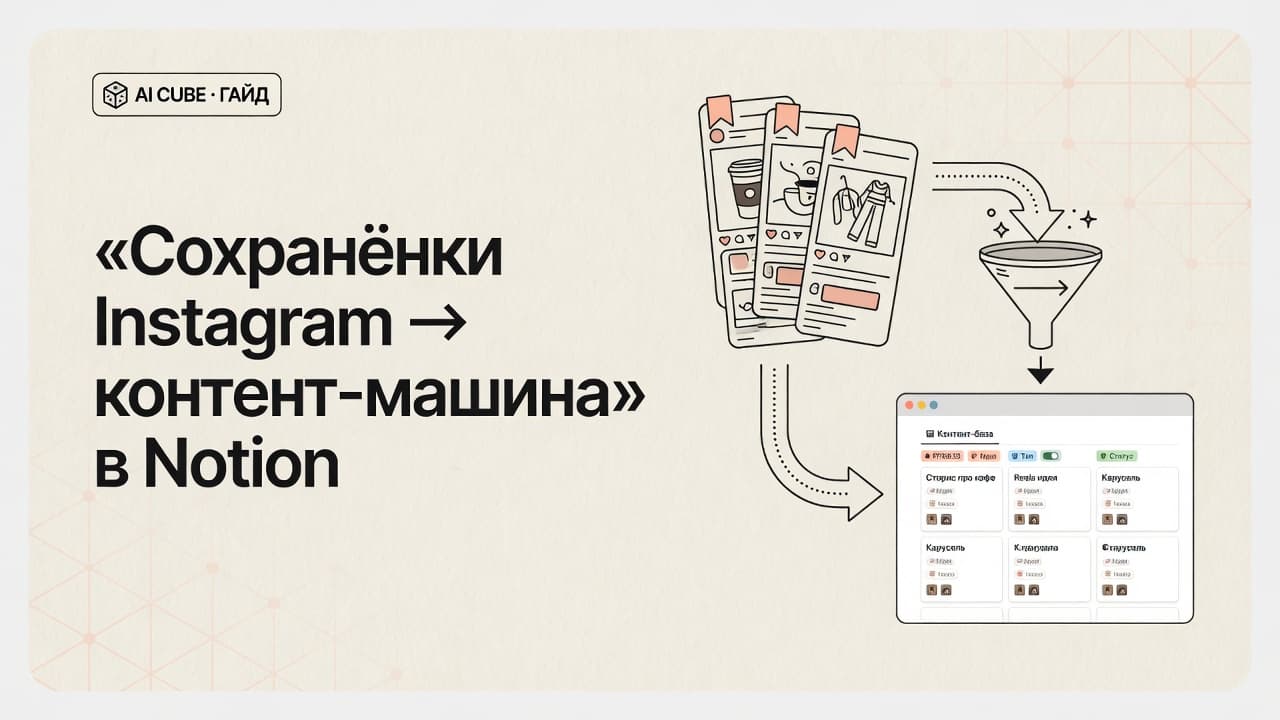 Сохранёнки Instagram → контент-машина в Notion