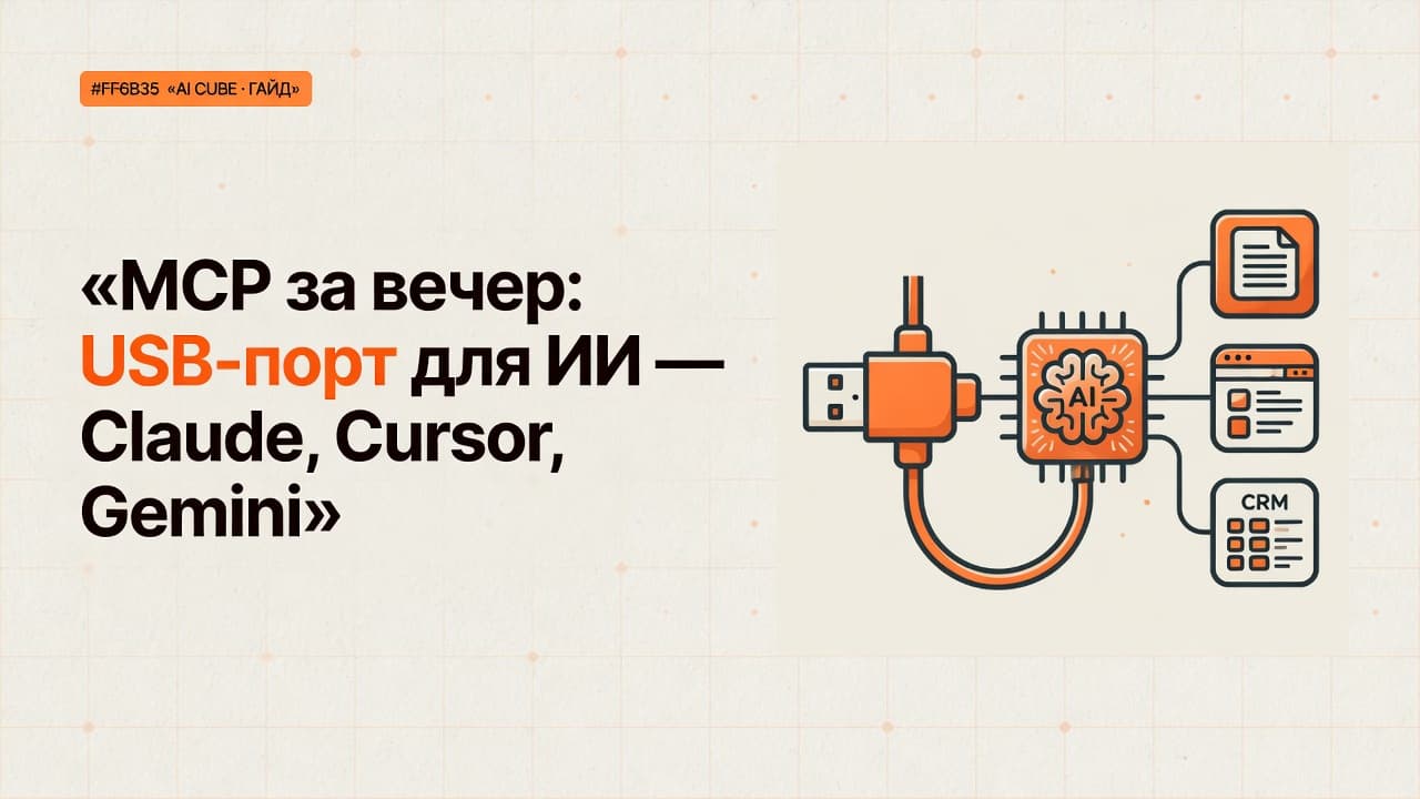 MCP за вечер: USB-порт для ИИ — Claude, Cursor, Gemini