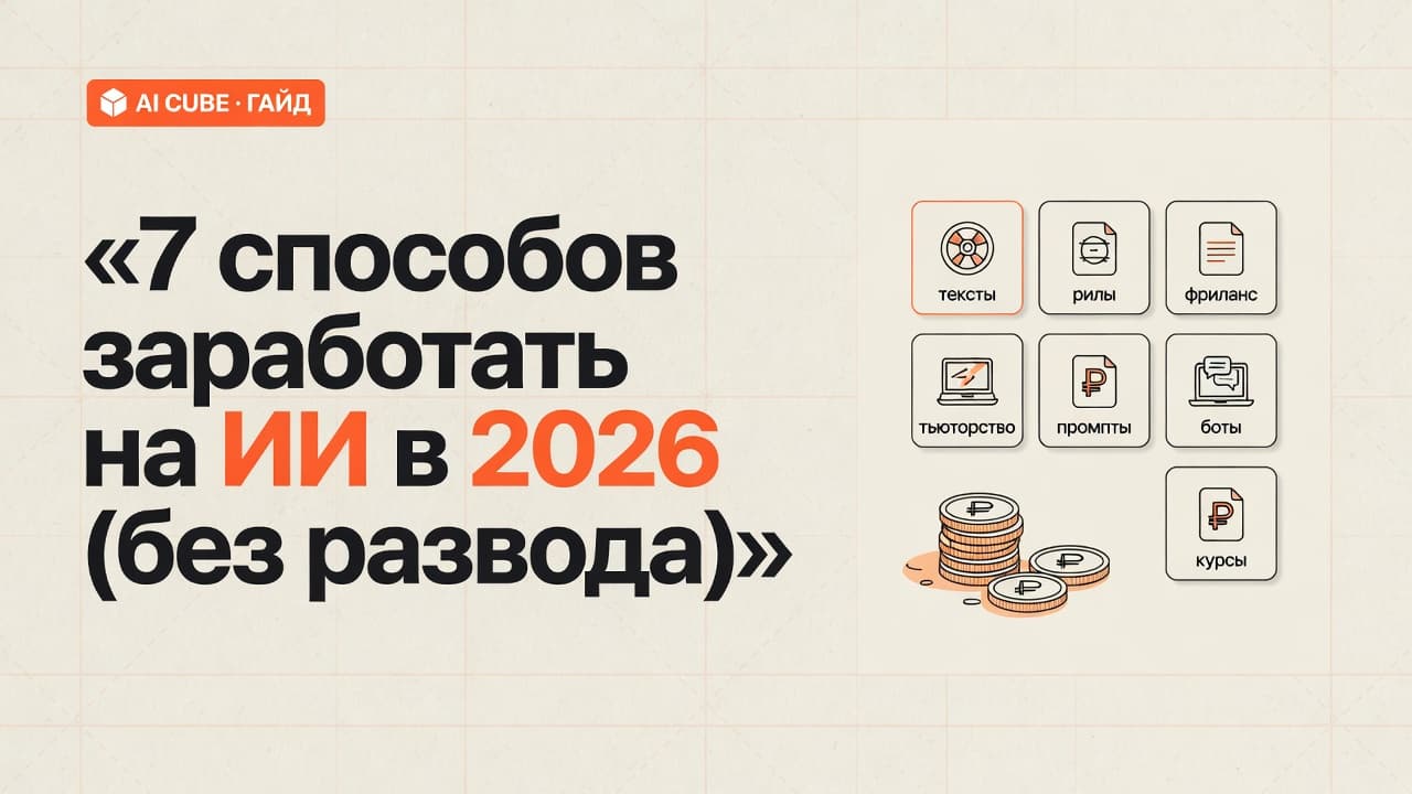 7 способов заработать на ИИ в 2026 (без развода)