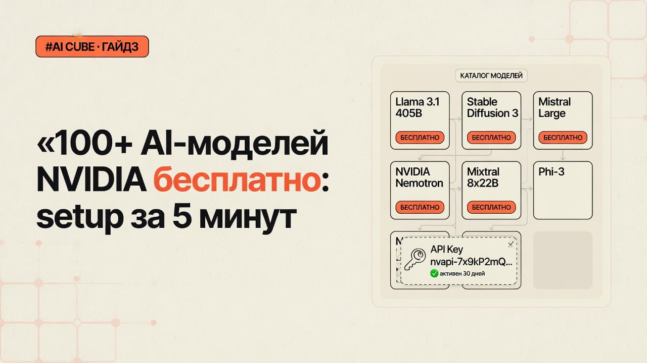 100+ AI-моделей NVIDIA бесплатно: setup за 5 минут