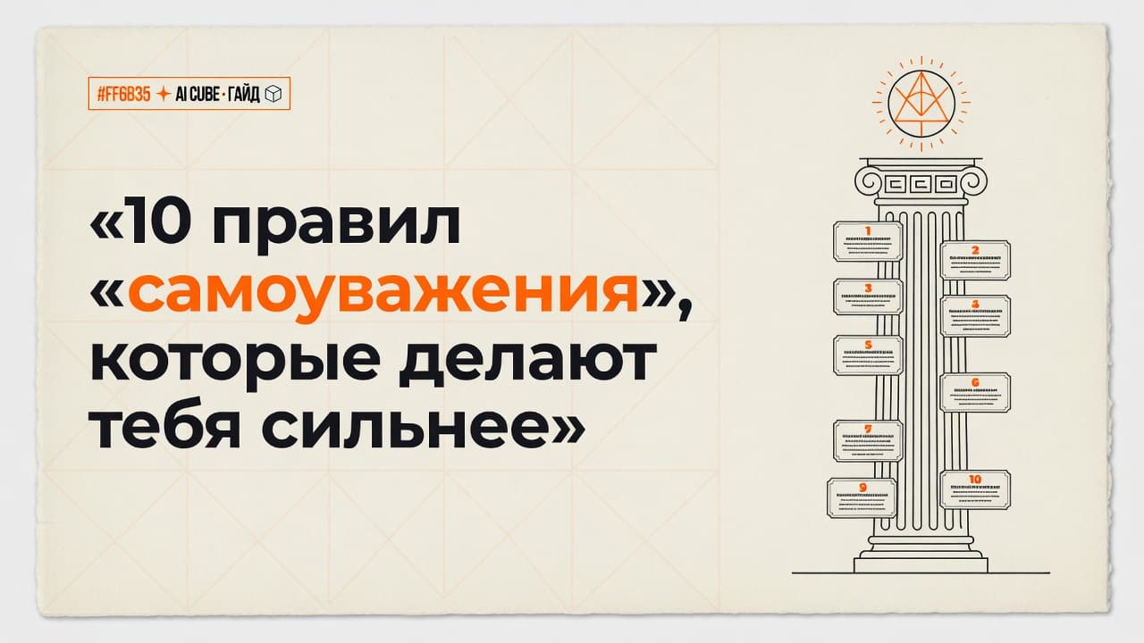10 правил самоуважения, которые делают тебя сильнее