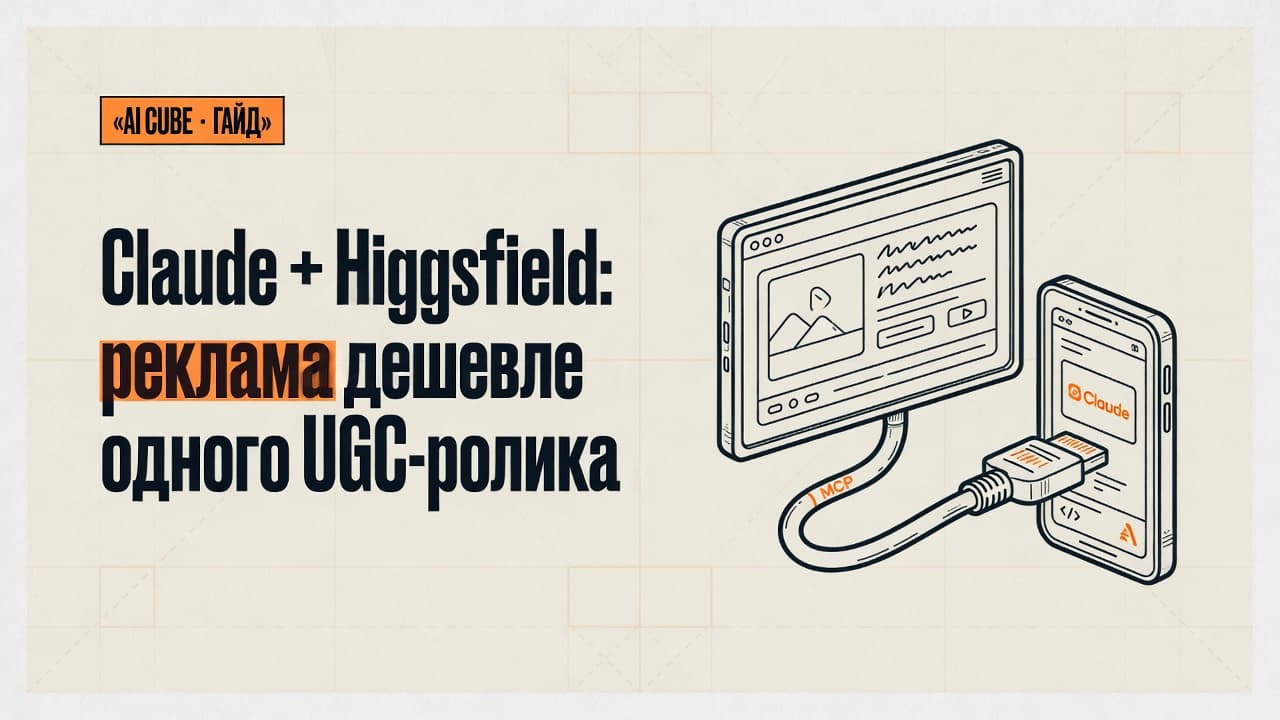 Claude + Higgsfield: реклама дешевле одного UGC-ролика