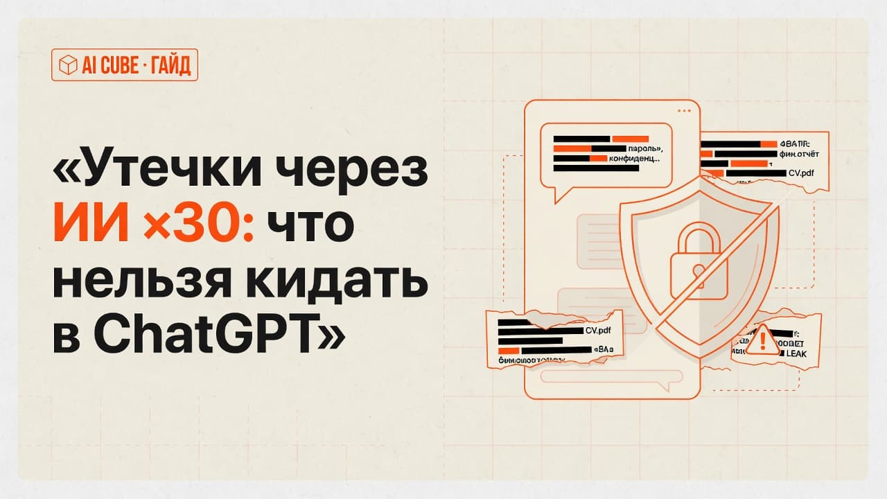 Утечки через ИИ ×30: что нельзя кидать в ChatGPT