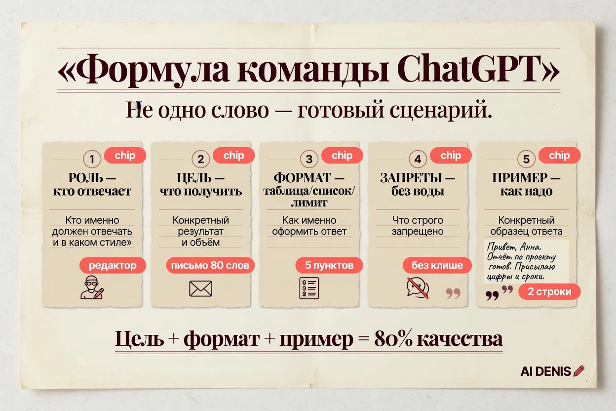 Инфографика: формула команды ChatGPT