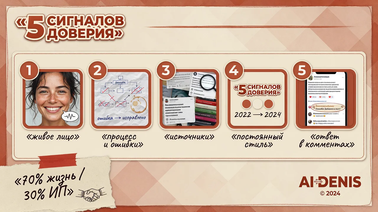 Сигналы доверия в Instagram 2026