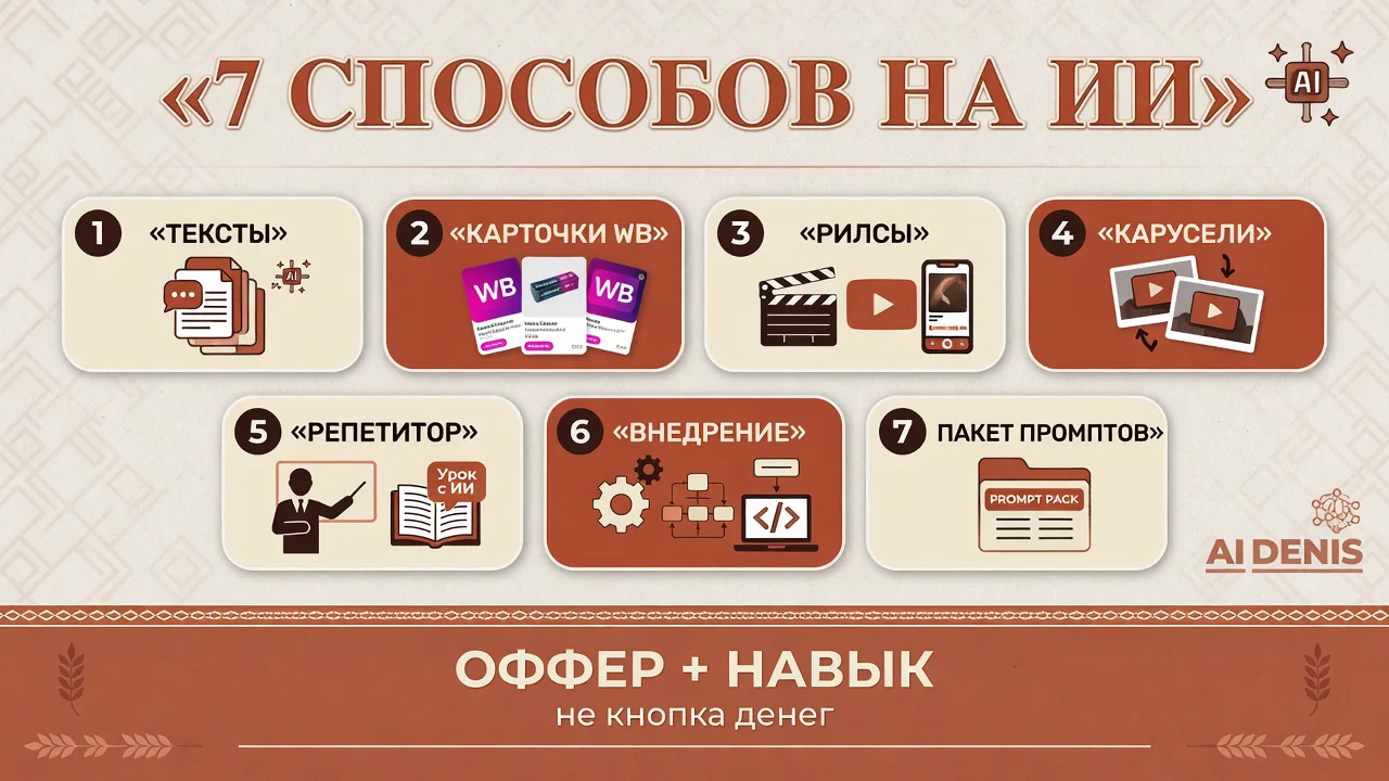 Семь способов монетизации навыка ИИ