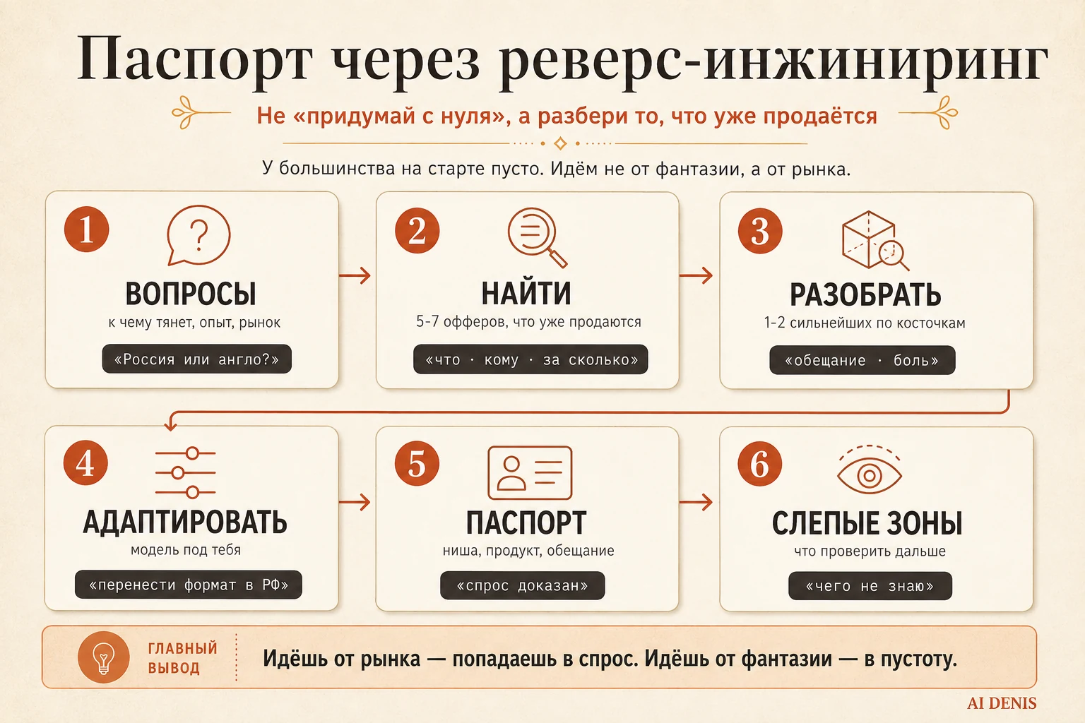 Паспорт проекта через реверс-инжиниринг: шесть шагов от вопросов до слепых зон