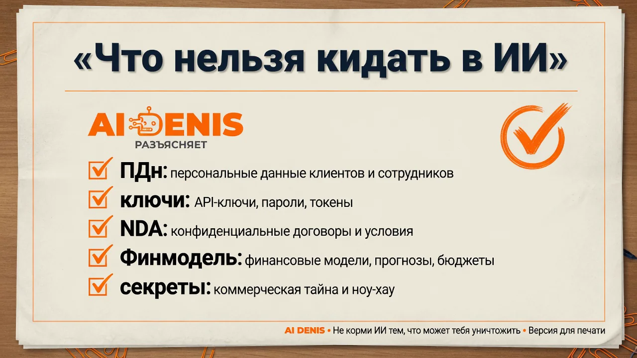 Что нельзя кидать в ИИ