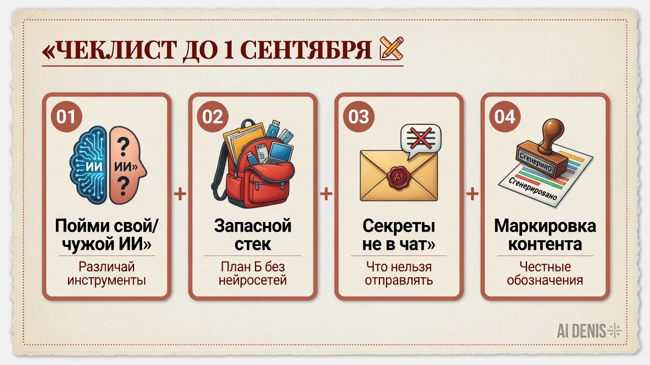 Чеклист до 1 сентября